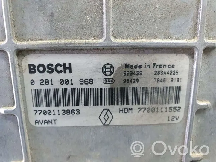 Renault Megane I Dzinēja vadības bloks 7700113863