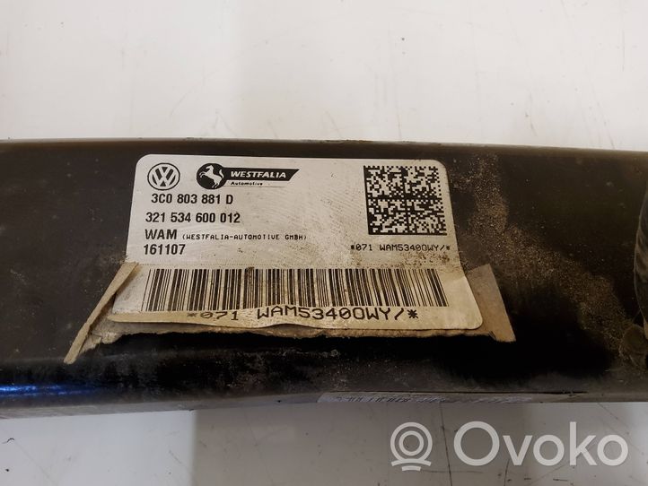 Volkswagen PASSAT B6 Irrotettava vetokoukku 3C0803881D