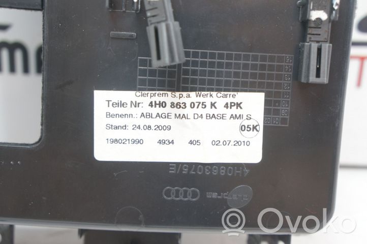 Audi A8 S8 D4 4H Daiktadėžė centrinės konsolės 4H0863075K
