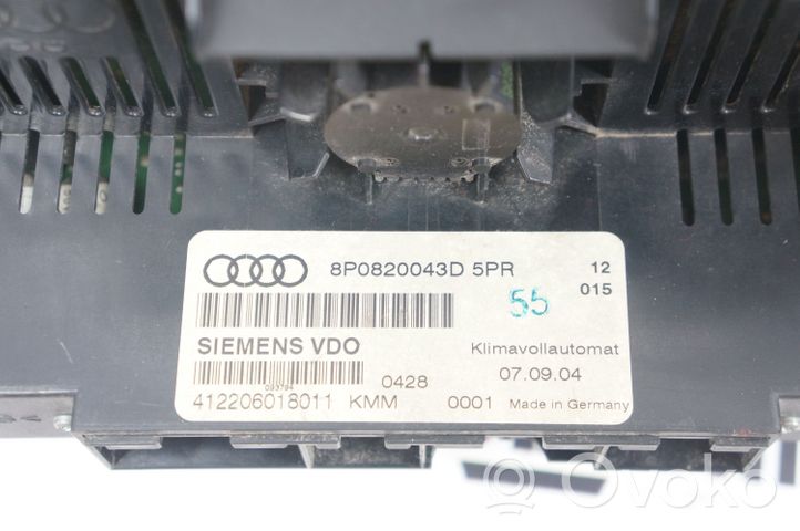 Audi A3 S3 8P Centralina del climatizzatore 8P0820043D