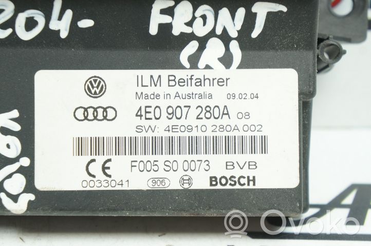 Audi A8 S8 D3 4E Moduł / Sterownik zarządzania energią MPM 4E0907280A