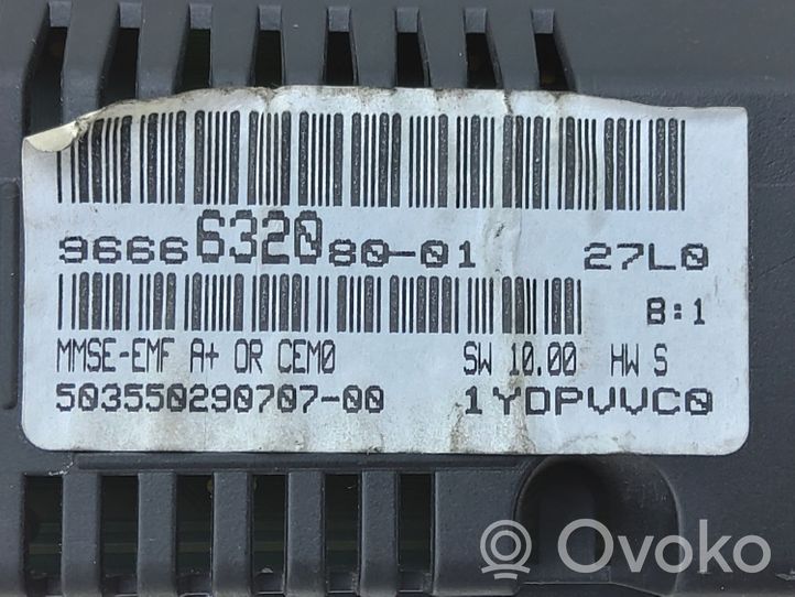 Peugeot 308 Monitor / wyświetlacz / ekran 9666632080