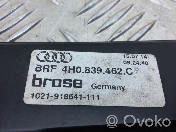 Audi A8 S8 D4 4H Meccanismo di sollevamento del finestrino posteriore senza motorino 4H0839462C