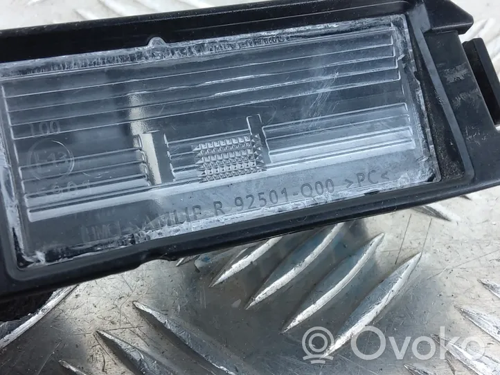 Hyundai i20 (BC3 BI3) Éclairage de plaque d'immatriculation 92501Q00