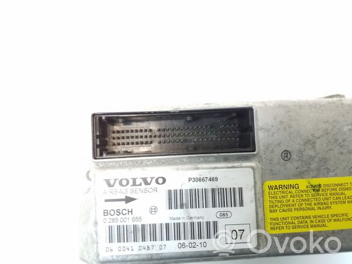 Volvo S60 Oro pagalvių valdymo blokas 0285001655