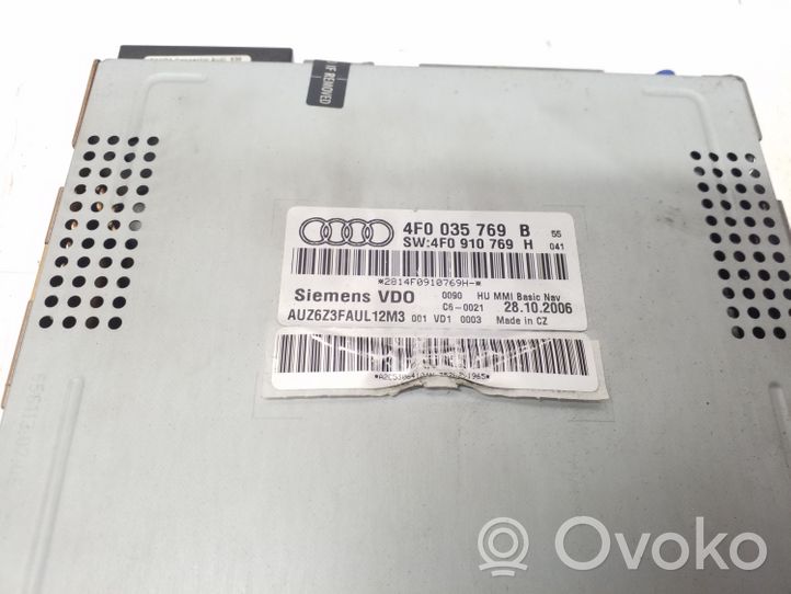 Audi A6 S6 C6 4F Unité de navigation Lecteur CD / DVD 