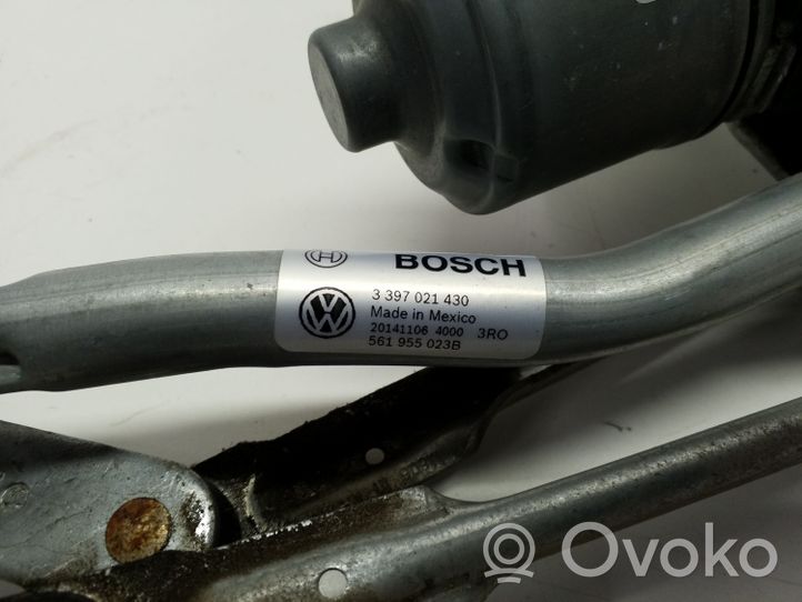 Volkswagen PASSAT B7 USA Mechanizm i silniczek wycieraczek szyby przedniej / czołowej 561955023B