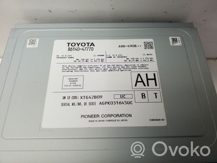 Toyota Prius Prime Unité principale radio / CD / DVD / GPS 8614047770