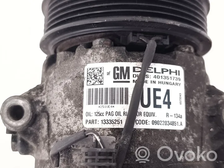 Opel Meriva B Compresseur de climatisation 13335251