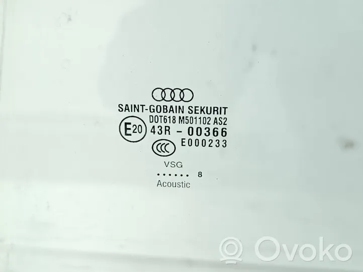 Audi A8 S8 D3 4E Pagrindinis galinių durų stiklas 43R00366