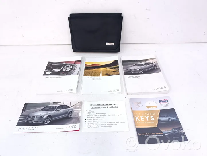 Audi A4 S4 B8 8K Owners service history hand book 