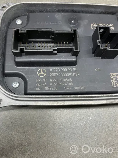 Mercedes-Benz S W223 Moduł sterujący statecznikiem LED A2239009315