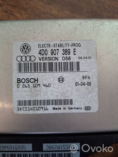 Audi A8 S8 D2 4D ESP (stabilumo sistemos) valdymo blokas 4D0907389E