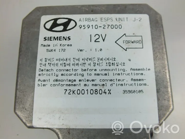 Hyundai Coupe Centralina/modulo airbag 9591027000