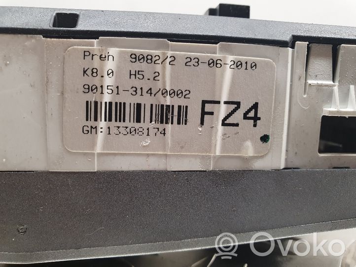 Opel Zafira B Ilmastoinnin ohjainlaite 13308174