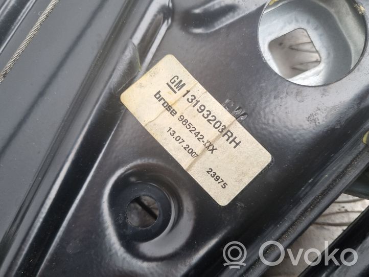 Opel Astra H Elektryczny podnośnik szyby drzwi tylnych 13193203
