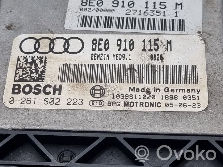 Audi A4 S4 B7 8E 8H Variklio valdymo blokas 8E0910115M