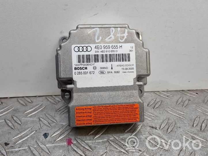 Audi A8 S8 D3 4E Centralina/modulo airbag 4E0959655H