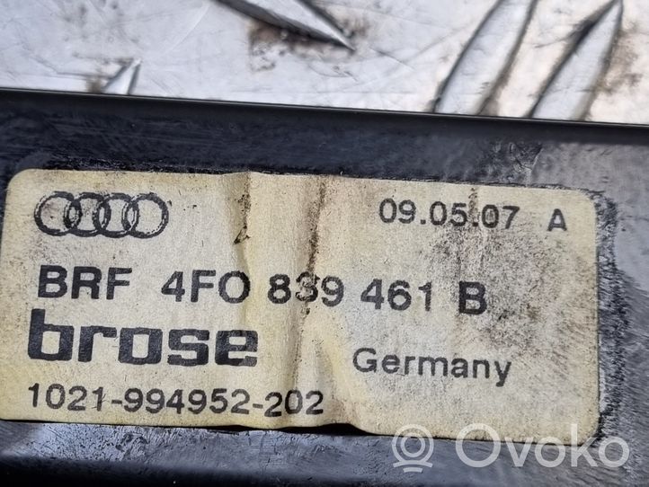 Audi A6 S6 C6 4F Mécanisme manuel vitre arrière 4F0839461B
