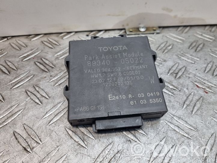 Toyota Avensis T270 Unité de commande, module PDC aide au stationnement 8934005022