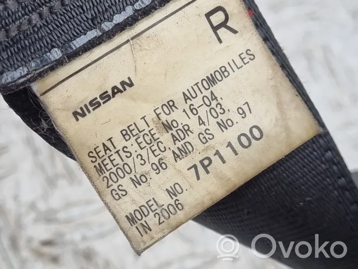 Nissan Pathfinder R51 Ceinture de sécurité arrière 7P1100