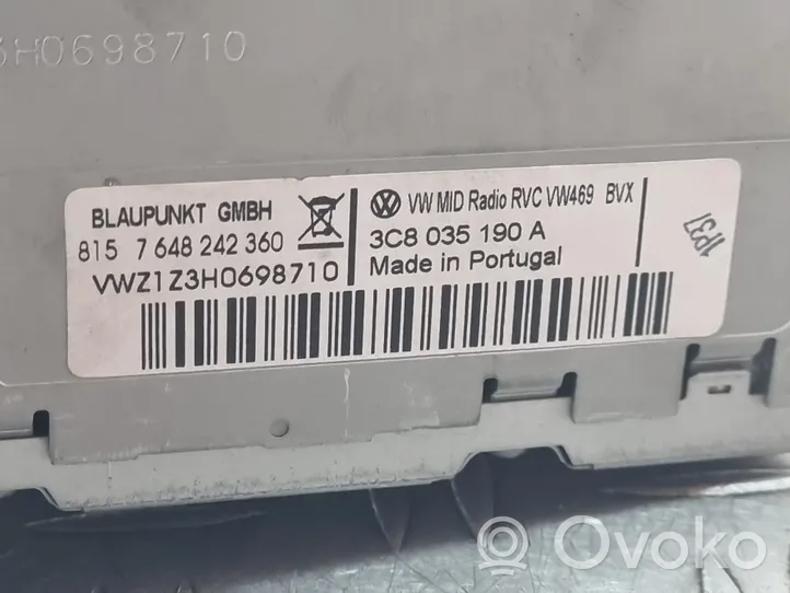 Volkswagen PASSAT CC Radija/ CD/DVD grotuvas/ navigacija 3C8035190A