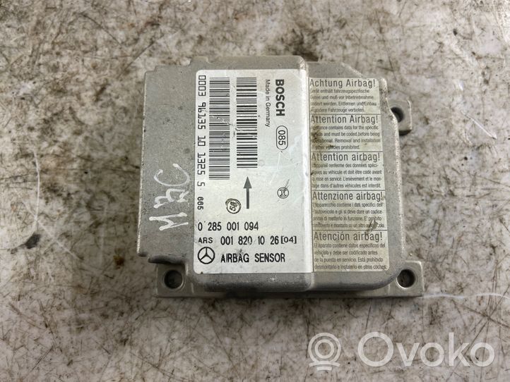 Mercedes-Benz C W202 Module de contrôle airbag 0285001094