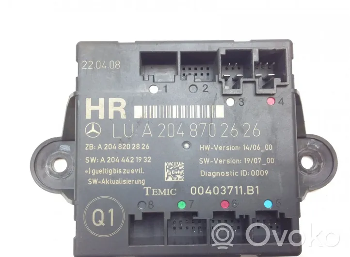 Mercedes-Benz C W204 Oven ohjainlaite/moduuli 00404719B0