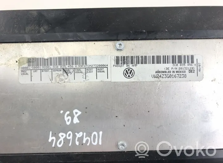 Volkswagen PASSAT B6 Amplificateur de son 3C0035456K