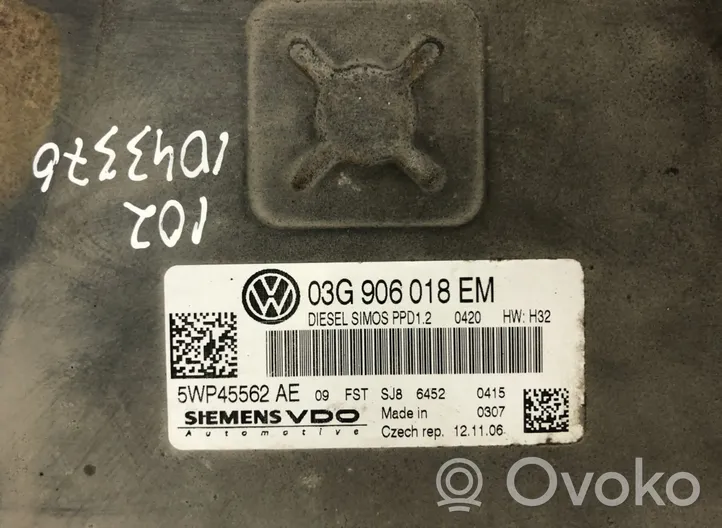 Volkswagen PASSAT B6 Motorsteuergerät/-modul 5WP45562AF