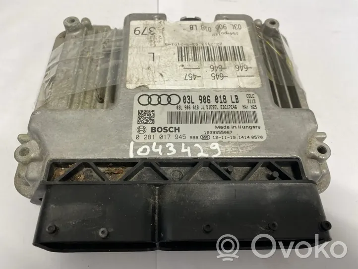 Audi A6 S6 C7 4G Moottorin ohjainlaite/moduuli 0281017945