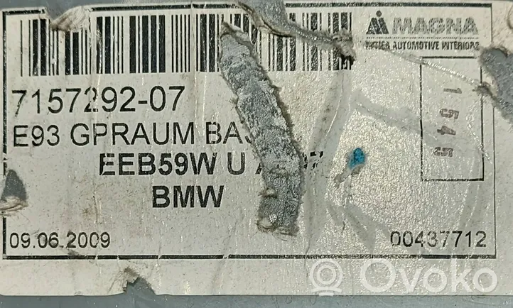 BMW 3 E92 E93 Muu vararenkaan verhoilun elementti 7157292