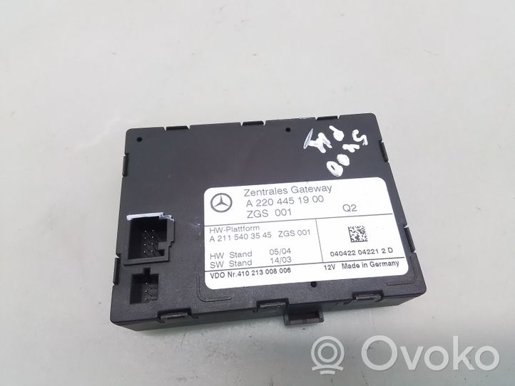 Mercedes-Benz S W220 Gateway valdymo modulis A2204451900