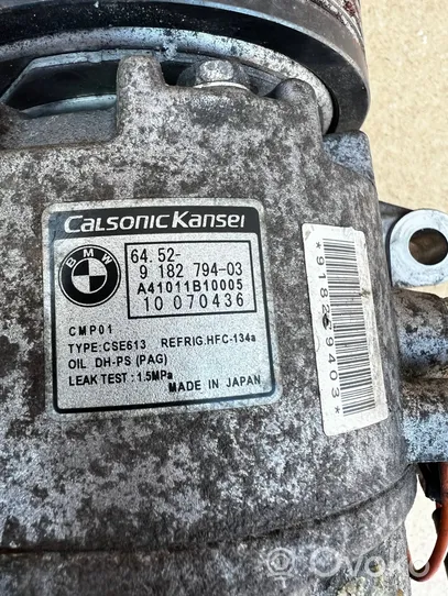 BMW 3 E90 E91 Ilmastointilaitteen kompressorin pumppu (A/C) 9182794