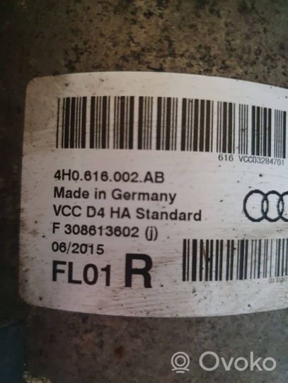 Audi A8 S8 D4 4H Ammortizzatore posteriore a sospensione pneumatica 4H0616002AB