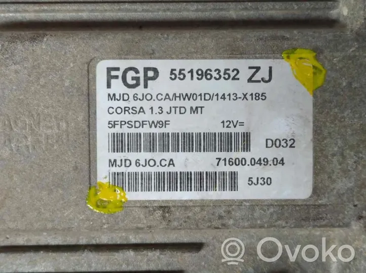 Opel Corsa C Sterownik / Moduł ECU 55196352