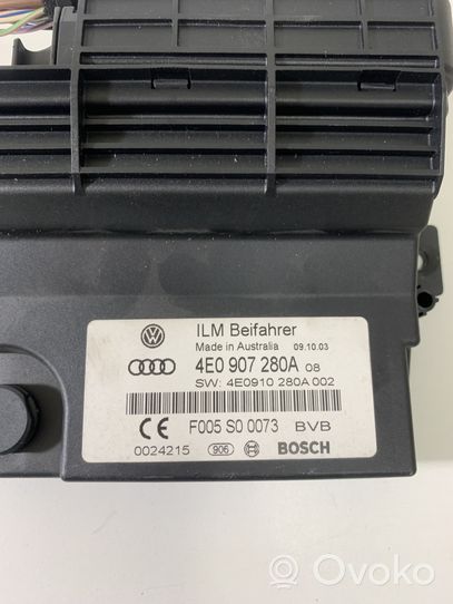 Audi A8 S8 D3 4E Maitinimo valdymo blokas 4E0907280A
