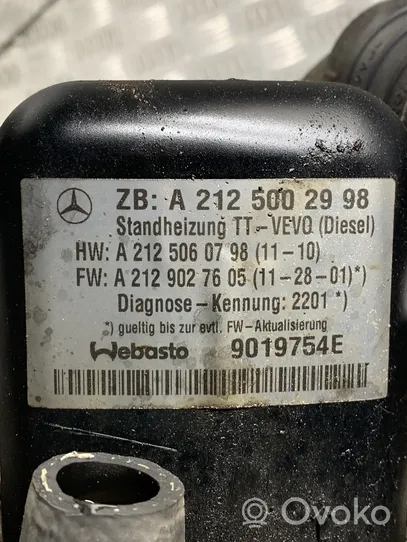 Mercedes-Benz E W212 Unité de préchauffage auxiliaire Webasto A2125002998