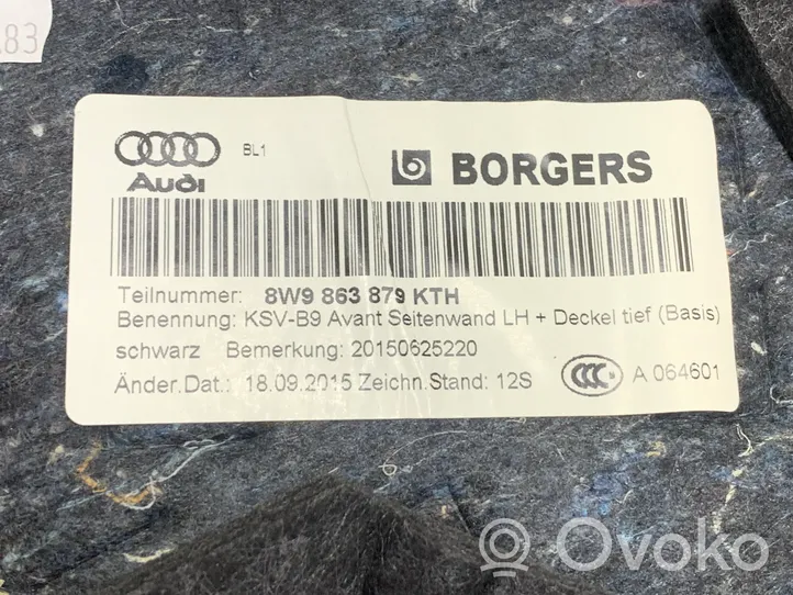 Audi A4 S4 B9 Tavaratilan sivuverhoilu 8W9863879