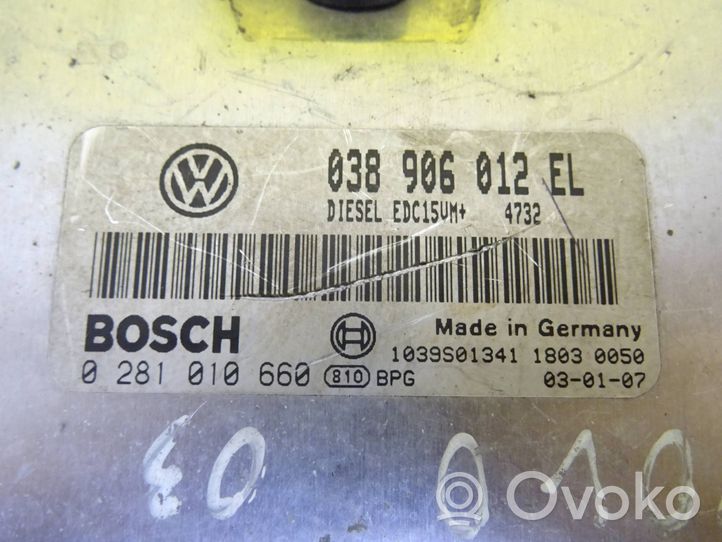 Volkswagen Polo IV 9N3 Calculateur moteur ECU 038906012EL