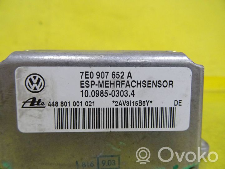 Volkswagen Touareg I Sensore di imbardata accelerazione ESP 7E0907652A