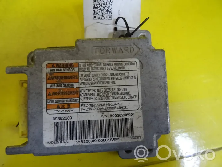 Opel Frontera B Module de contrôle airbag 8093526892