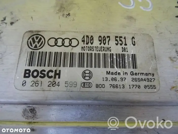 Audi A6 S6 C5 4B Moottorin ohjainlaite/moduuli 4D0907551G