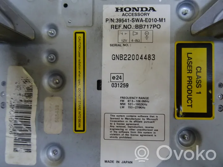 Honda CR-V Radio/CD/DVD/GPS-pääyksikkö 39541SWAE010M1