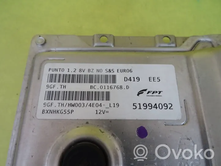 Fiat Grande Punto Sterownik / Moduł ECU 51994092