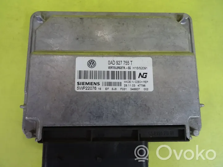 Volkswagen Touareg I Module de contrôle de boîte de vitesses ECU 0AD927755T