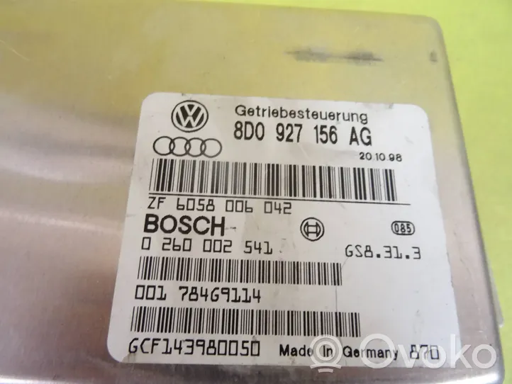Audi A4 S4 B6 8E 8H Vaihdelaatikon ohjainlaite/moduuli 8D0927156AG