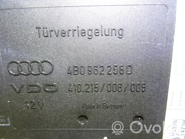 Audi A6 S6 C5 4B Moduł / Sterownik komfortu 4B0962258D