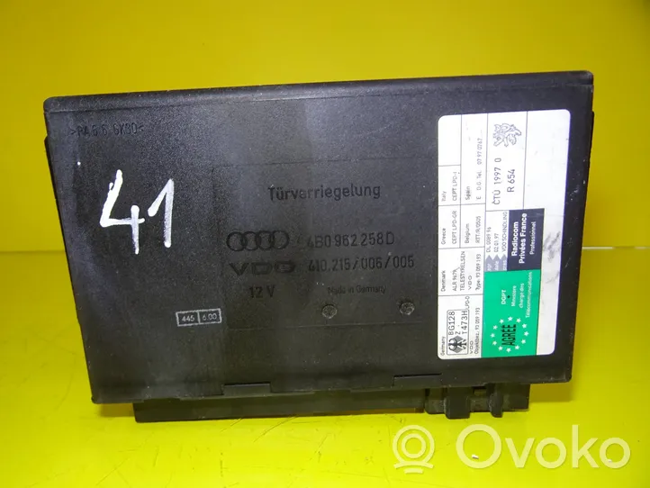 Audi A6 S6 C5 4B Moduł / Sterownik komfortu 4B0962258D