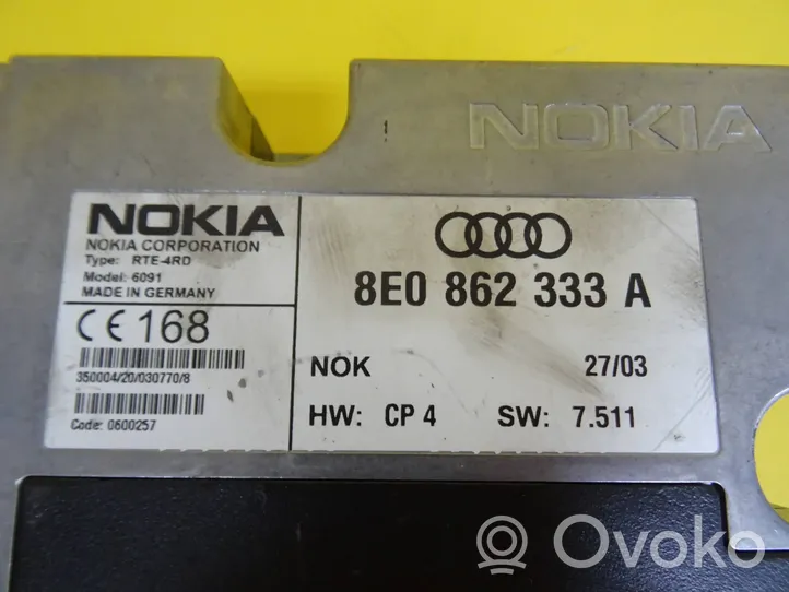 Audi A4 S4 B6 8E 8H Sterownik / Moduł sterujący telefonem 8E0862333A